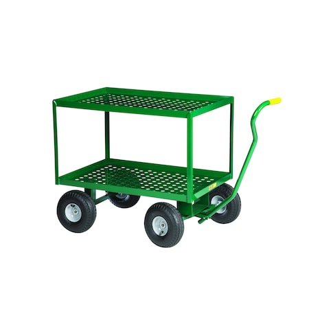 Little Giant Wagon Truck, 12 ga. Steel, 1000 lb Load Capacity, 2 Shelves 2LDWP244810PG